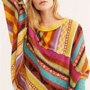 NWT Free People December Skies Combo Sweater S